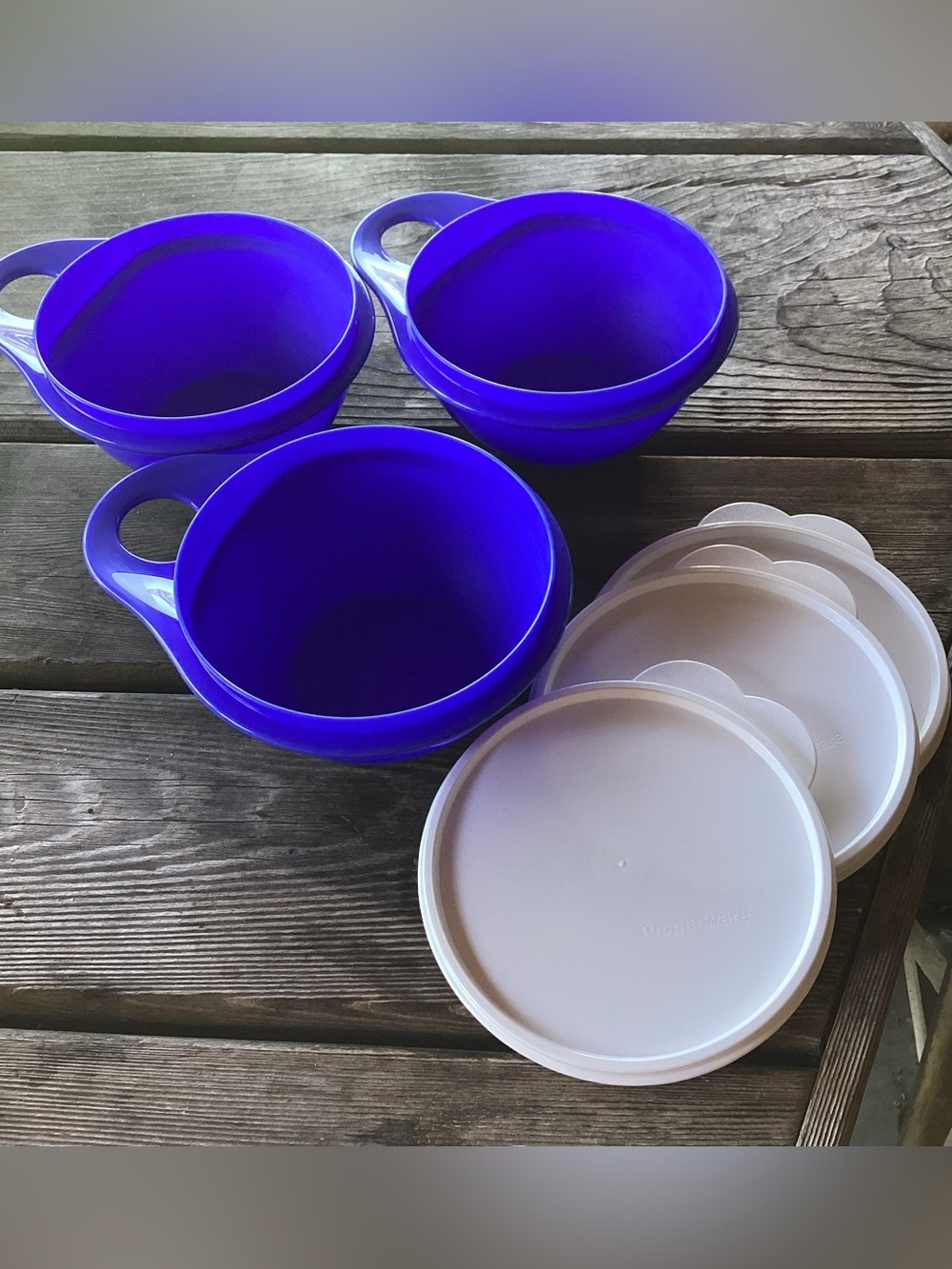 Tupperware Thatsa Extra Mini Bowls - Set of 3 in blue